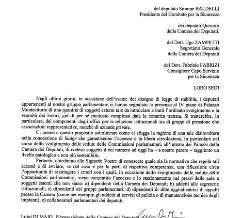 Basta lobbisti: il M5S chiede lo stop alla Boldrini. Ecco la lettera!