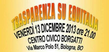 “Illuminiamo Equitalia” – Venerdì 13 dicembre 2013 | Bologna