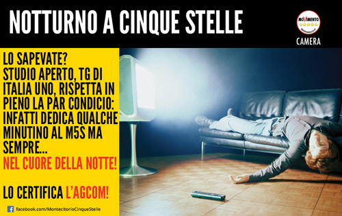 Notturno a 5 stelle: la “par condicio” secondo Mediaset!