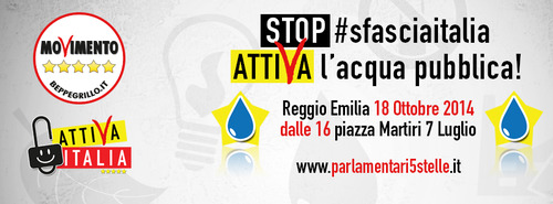 Attiva l’acqua pubblica contro lo #sfasciaitalia di Renzi!