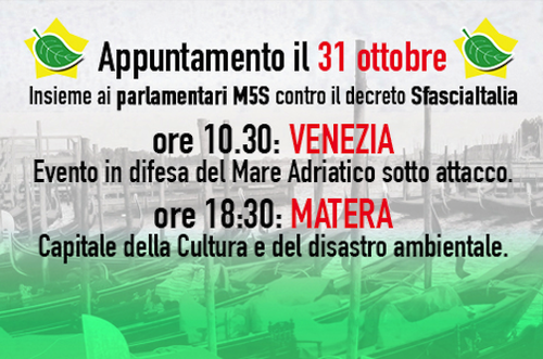 #sfasciaitalia #attiVaitalia: contro le trivelle, a Venezia e a Matera!