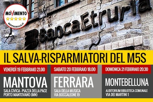 Tour Salvarisparmiatori a Mantova, Ferrara e Montebelluna